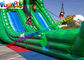 Green Forest Inflatable Slide Zip Line Crazy With 21L x 6W x 11H Meter