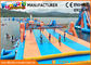 High Durability Floating Inflatable Water Park Blue And Yellow Color