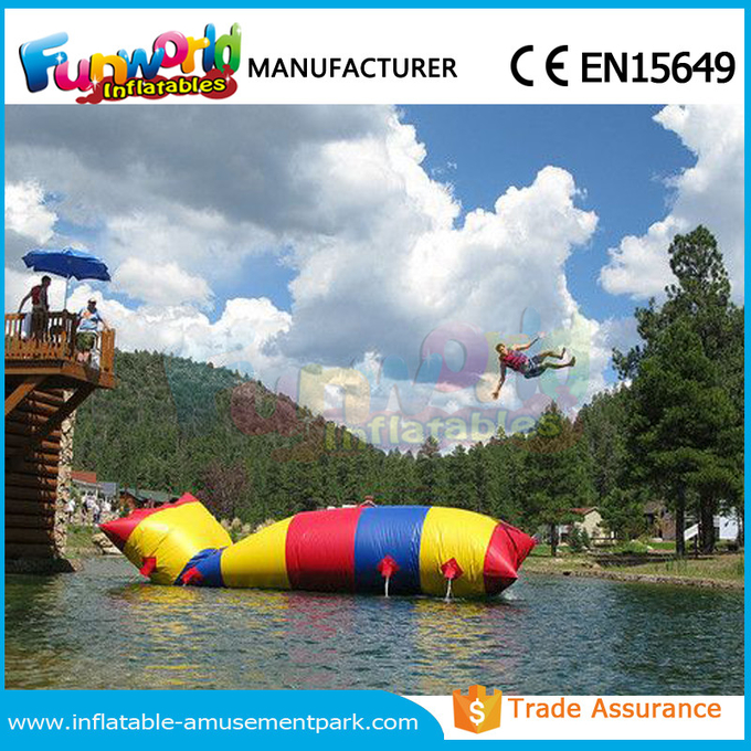 Colorful PVC Inflatable Water Toys Durable Water Jumping Blob Customized