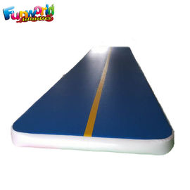 Custom-Made Outdoor Inflatable Air Track Gymnastics Blue And White