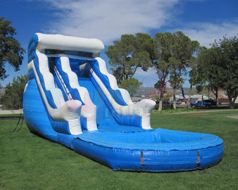 Customized Size 0.55mm Summer Commercial Inflatable Slide With Pool