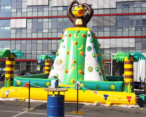 Monkey Bounce House 0.55mm PVC Inflatable Climbing Wall