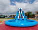 Multi Color Outdoor Inflatable Water Slides Bounce House With Pool